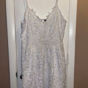 White Knee Length Dress